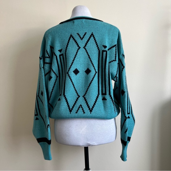 vintage 80s balloon sleeve sweater - Picture 5 of 10